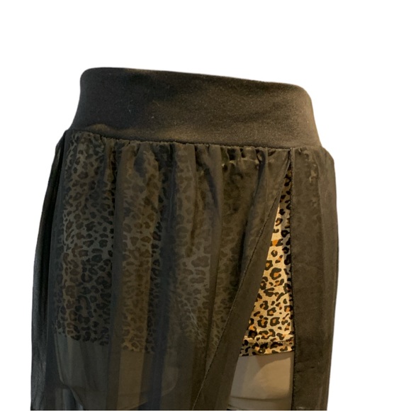 VALÍA Leopard Shorts  With Maxi Blythe Transparent Skirt Size SP - Picture 12 of 15